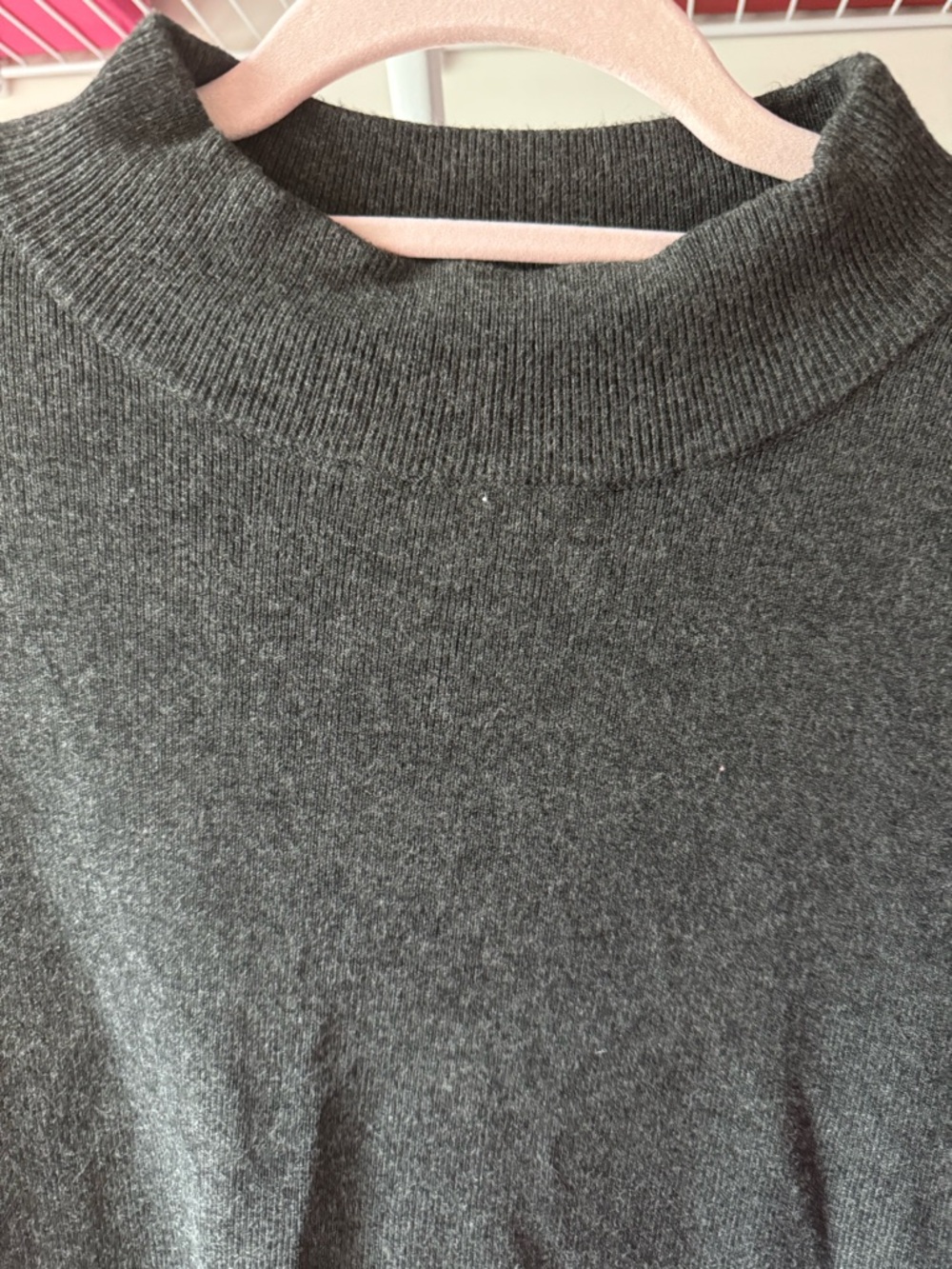 Whisper knit sleeveless Mock Neck Knit Top - Dark Gray XL